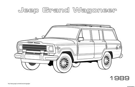 Jeep Grand Wagoneer 1989 Coloring Page Printable