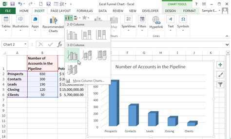How To Create An Excel Funnel Chart Pryor Learning
