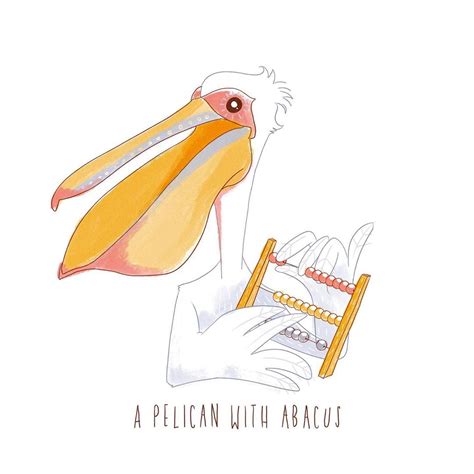 Abacus Sea Birds Pelican Pet Portraits Digital Illustration Wind
