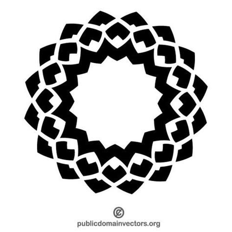 Simbol Bunga Hitam Domain Publik Vektor