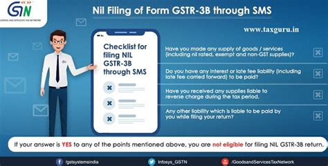 Nil Gst Return Form Gstr B Through Sms Enabled