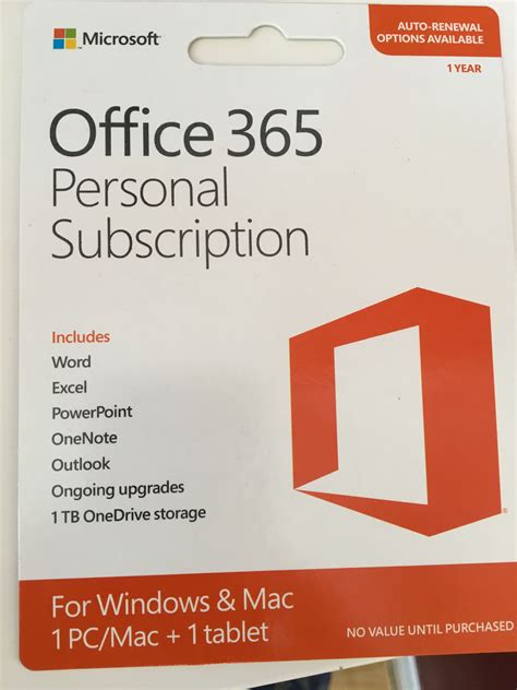 Microsoftoffice Office 365 Personal 1 Year Subscription 1 Person