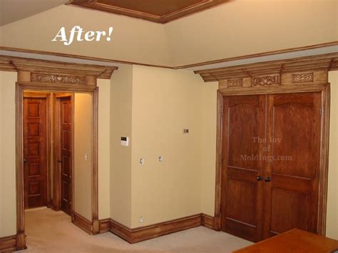 Make practice cuts on some short sacrificial stock before you cut the longer pieces. Before & After: Master Bedroom Crown Molding & Door Trim ...