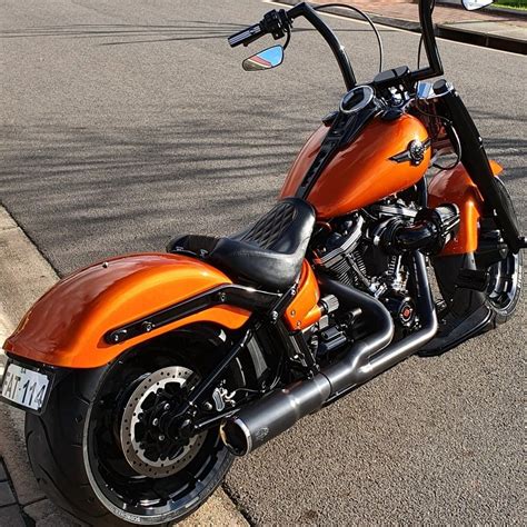 Harley davidson modern ape hangers bars handlebar 10 tall sportster dyna usa. Customs fatboy flfbs 2018 in 2020 | Harley davidson fatboy ...