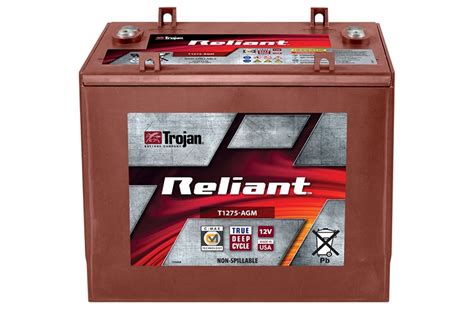 T1275 Agm Trojan 12 Volt Golf Cart Battery