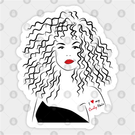 I Love My Curls Curly Girl Curly Hair Aufkleber Teepublic De