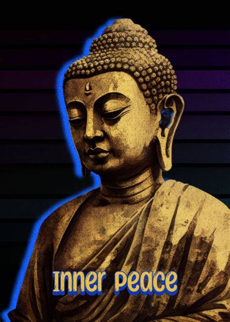 Inner Peace Buddha Buddha Poster Digital Art Religion Philosophy