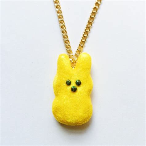 Peeps Charm Necklace Miniature Food Jewelry Polymer Clay Etsy