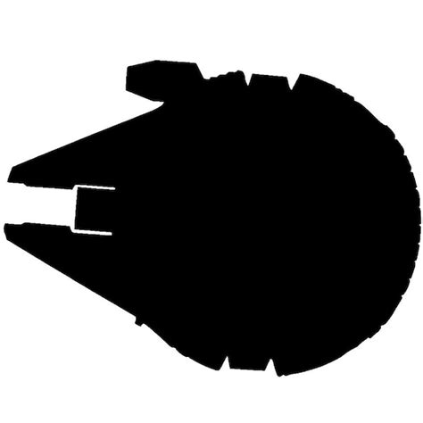 Items Similar To Star Wars Millenium Falcon Silhouette Decal In Black