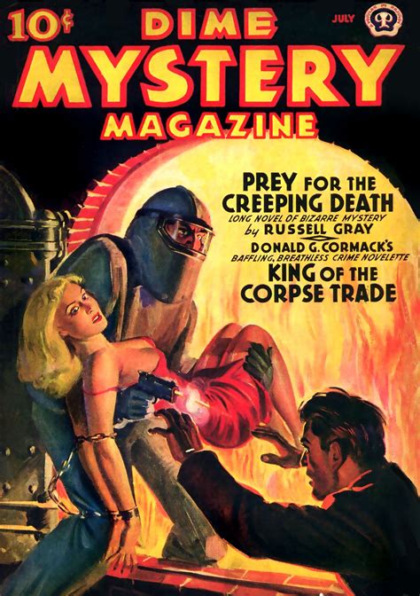 Dime Mystery Magazine Pulp Cover Weird Menace Vintage Art Pulp