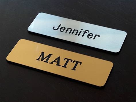 Custom Engraved Name Badge 1 X 3 With Pin Back - Etsy