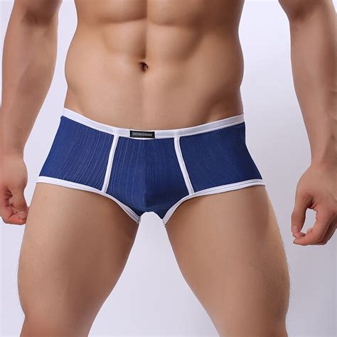 aiiou sexy men underwear boxer shorts ice silk trunks penis pouch jockstrap comfort casual