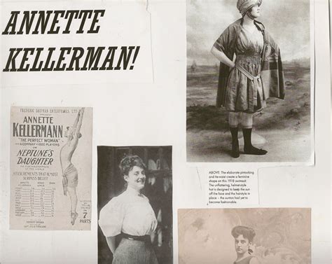Annette kellerman did more to popularize swimming (especially for women) than any other person in the early years. I don't like swimming but i like swimwear: Annette Kellerman