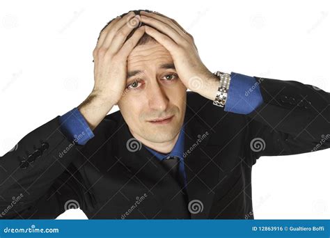 Desperate Businessman Portrait Stock Photo Image Of Disappointment