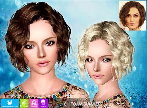 Jun 6, 2021 by cazy. Curly bob hairstyle 116 Naima by NewSea - Sims 3 Hairs