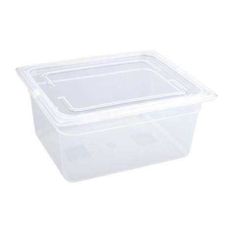 Vogue Polypropylene 12 Gastronorm Container With Lid 150mm Pack Of 4