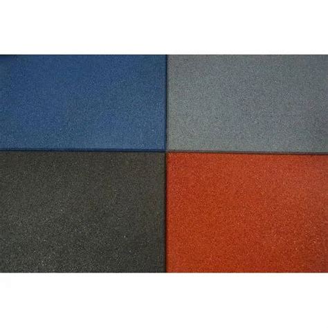 Fab Flooring India Rubber Rectangular Gym Floor Tile 10mm And 20mm At