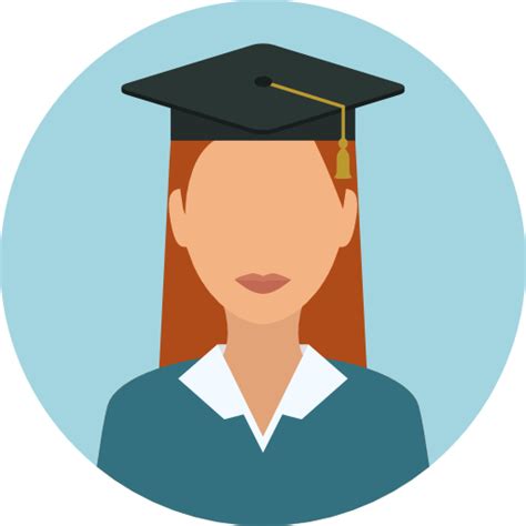 Education Student Avatar Graduate Femenine Professions And Jobs