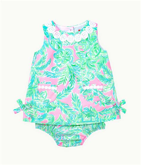 Baby Lilly Infant Shift Dress In Mandevilla Baby Pink Sand Paradise