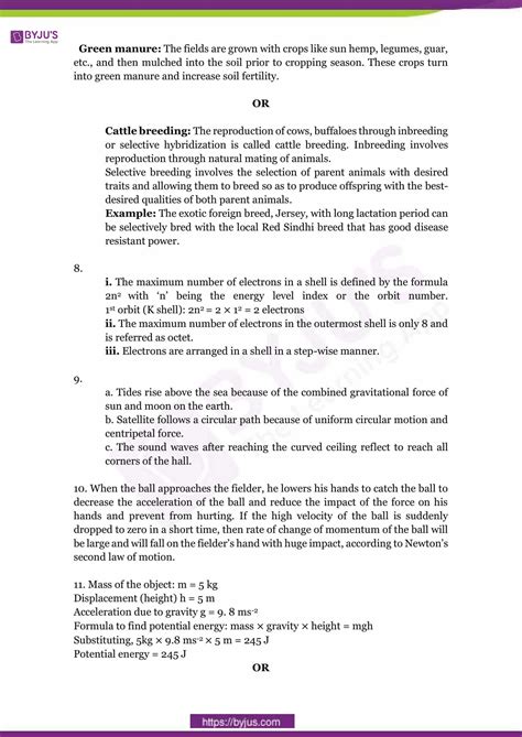 Cbse Sample Paper Class Science Set Solution Free Pdf