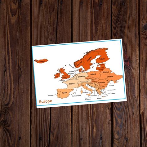 Montessori World Map Printable Geography Unit Homeschool - Etsy