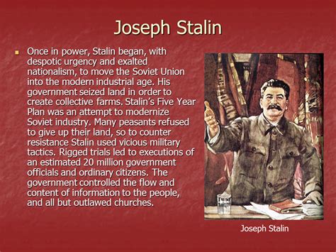 Joseph Stalin Biography Facts Plans Political Career Revision Notes