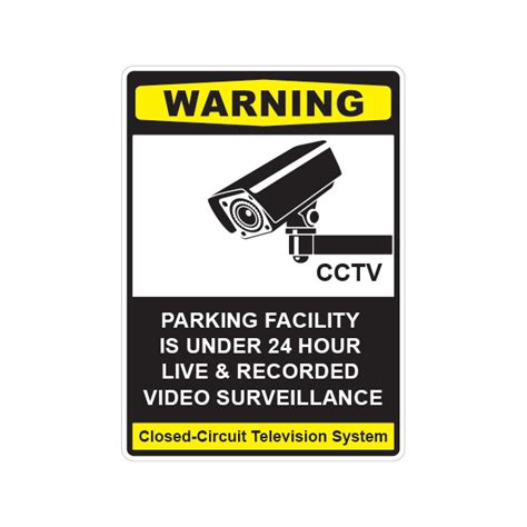 Printed Vinyl Cctv Parking Camera Stickers Factory