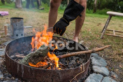 Traditional Campfire Cooking In Dutch Oven Stock Photo Royalty Free