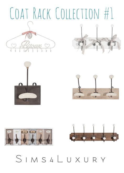 Coat Rack Collection 1 At Sims4 Luxury Sims 4 Updates