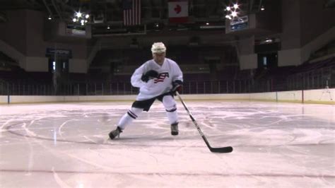 Put your stick on the ice for a bit of extra balance. Adult Skill Video of the Month: Skating Backwards - YouTube