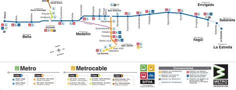 Subway Map Of Medellín Mapa Metro