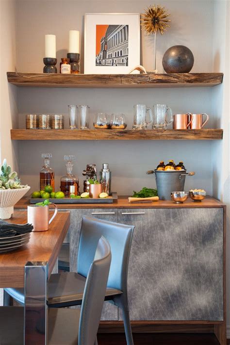 Maybe you would like to learn more about one of these? Chic Rustic Shelves trend San Diego Contemporary Home Bar ...