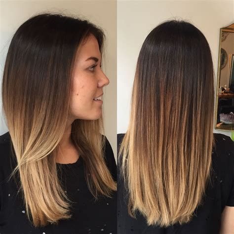 Balayage Ombre Dark To Light Brown To Blonde Hair Color Melt