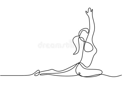 Mulher Fazendo Pose De Ioga Jovem Yoga Sentada E Posada Esticada Exercício De Yoga