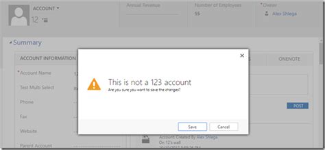 Dynamics 365 Implementing On Save Confirmation Dialog With Alertjs