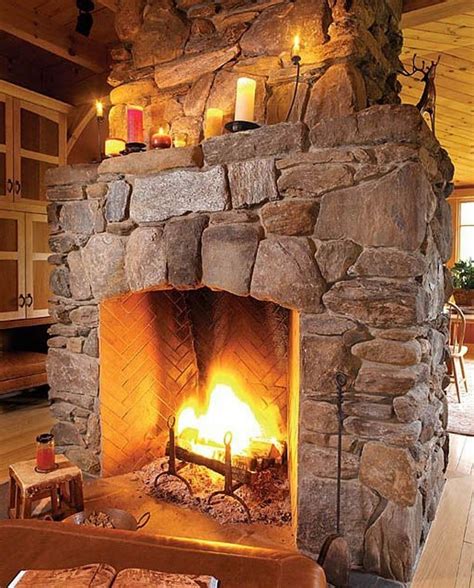 35 Amazing Rustic Fireplace Design Ideas Match With