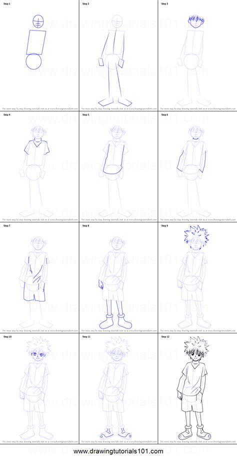 Hunter X Hunter Color Pages How To Draw Killua Zoldyck From Hunter X