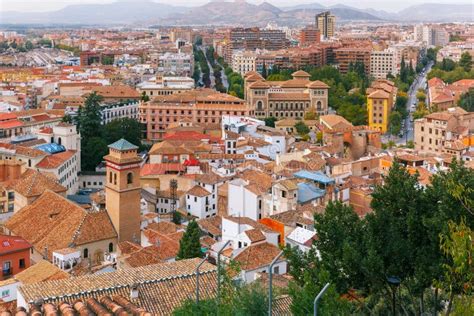 View Of The Old Town Granada Andalusia Spain Stock Photo Image Of