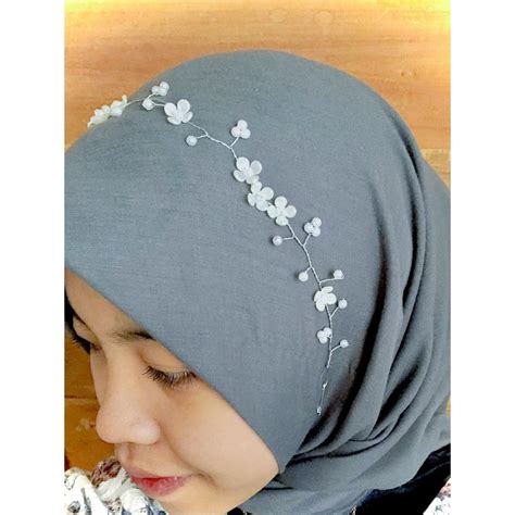 Jual Headpiece Hiasan Kepala Hijab Mutiara Wisuda Bridesmaid Kondangan Photoshoot Shopee Indonesia