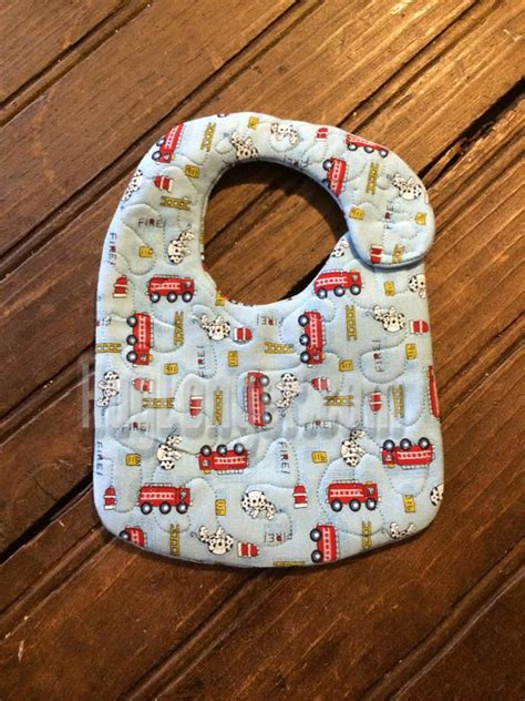 In The Hoop Quilted Baby Bib Digital File For Embroidery Etsy