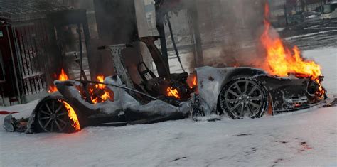 Tesla Model S Caught Fire And Burned Down While Charging At A