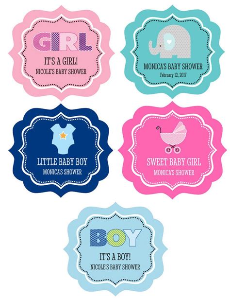 Personalized Baby Shower Labels Custom Baby Shower Stickers
