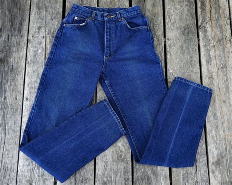 Vintage 1960s Mom Jeans Lee High Rise 25 Waist X Etsy Mom Jeans