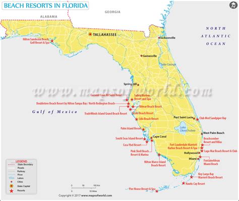 Map Of Florida Showing Beaches