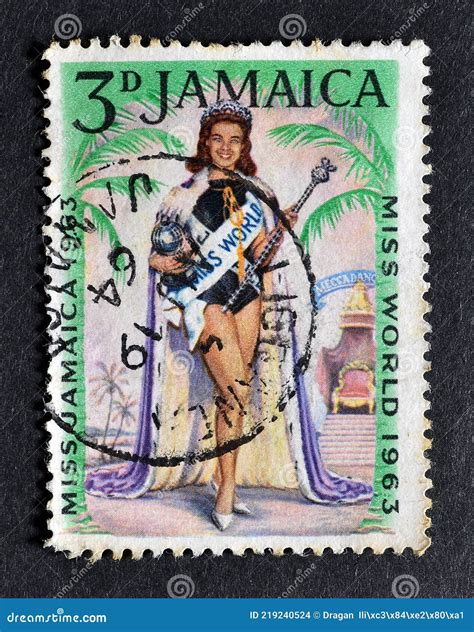 Cancelled Postage Stamp Printed By Jamaica That Shows Carole Joan