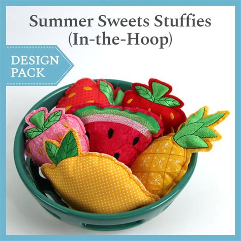 A Summer Sweets Stuffies In The Hoop Design Pack Lg
