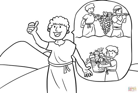 The bible stories about joshua highlight his faithfulness and bravery. #coloring #pages #spies #twelve #2020 | Bible coloring ...