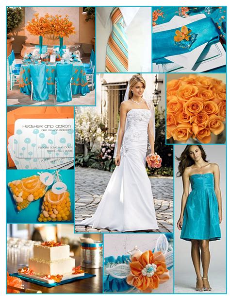 Teal And Orange Wedding Inspiration What I Was Going With The Colors