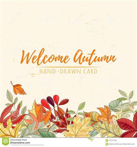 Autumn Hand Drawn Vector Illustration Stock Vector Illustration Of