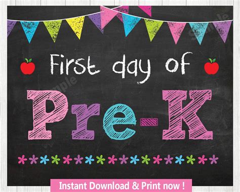 First Day Of Prek Printable